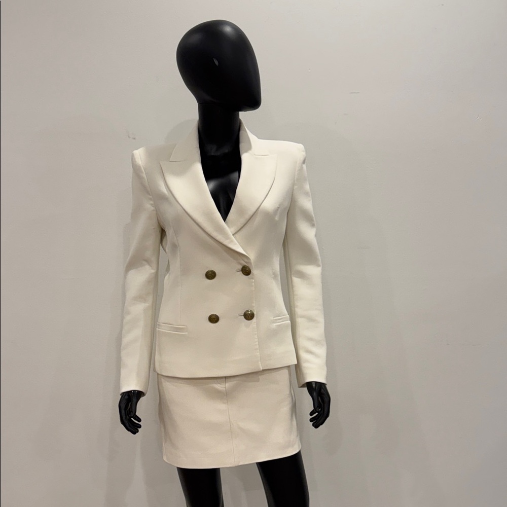 ✨ PIERRE BALMAIN DOUBLE-BREASTED BLAZER IVORY 38/M Worn Once Pristine condition